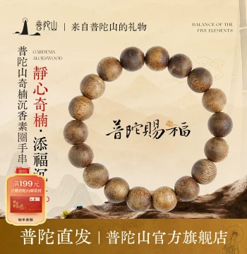 Putuoshan Kynam Agarwood Bracelet for Emotional Stability, Buddhist Prayer Beads, Cultural Play Bracelet, Single Loop for Men and Women, Natural Collectible