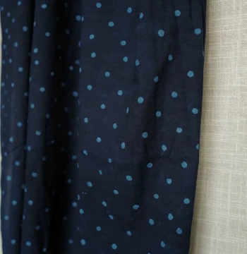 20cm Length Price 114cm Width UK Merchant and Mills Indigo Elm Polka Dot Indian Cotton Fabric