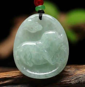 Jadeite Twelve Zodiac Jade Pendant Pig Zodiac Necklace Pig Plaque Jade Plaque Men and Women Pig Pendant Jade Pig Teardrop Style