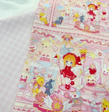 Exclusive Copyright 100% Cotton 8oz Canvas Cardcaptor Sakura Series Bags Tablecloth Overalls Jacket Fabric