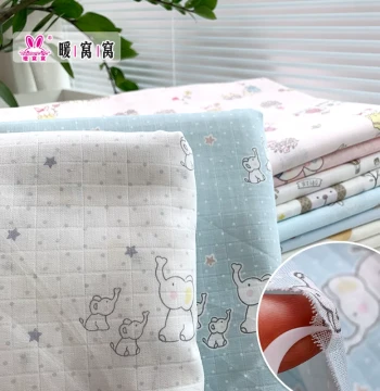 Maternal and Infant Grade Class A Non-Fluorescent Children's Double-Layer Gauze Baby 100% Cotton Plaid Pure Cotton Gauze Handmade Fabric Material