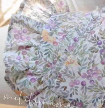 Linen Cotton 30% Linen 70% Cotton Fresh Style Cotton-Linen Dress Fabric Summer Apparel Fabric Little Blueberry Garden