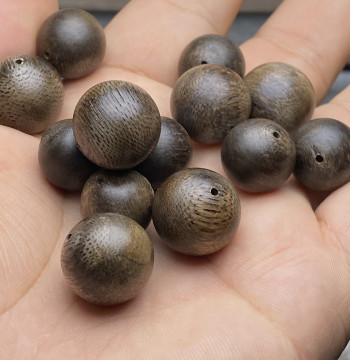 Natural Agarwood Loose Beads Single Round Bead Crystal Bracelet Beeswax Vajra Bodhi Cultural Play DIY Accessories