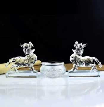 Crystal Wealth-Attracting Pixiu Ornament Rolling Wealth Cashier Front Desk Decoration Office Desk Entryway Living Room Business Opening