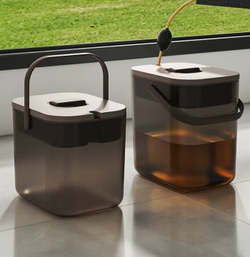 Premium Tea Water Bucket, Wastewater Bucket, Tea Station Drain Bucket, High-End Tea Brewing Bucket with Dry/Wet Filtration, Tea Leaf Trash Can, and Tea Residue Bucket