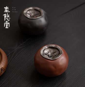 Guiyintang Persimmon Ruyi Ceramic Jian Shui Premium Home Retro Tea Dregs Container Tea Waste Water Bowl Slag Bucket Cup Washer Tea Washer