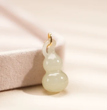 Xinhao Mining Hetian Jade White Jade Gourd Keychain Pendant Creative Fu Lu Drop Car Ornament Official Authentic Product