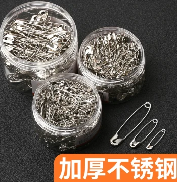 Vintage Safety Pins for Clothing, Bed Sheets, and Tags - Small, Large, Extra-Large Sizes, Durable Metal Clips