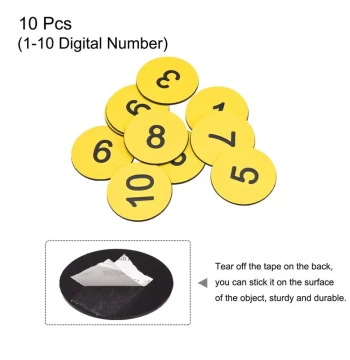 10Pcs Plastic Number Tag 1-10 Digital Tags Sign Tag Acrylic