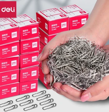 Deli Paper Clips, Office Supplies, Colored Bookmarks, Creative Cute Wire Clips, Rust-Proof Small U-Shaped Pins, Bulk Pack of 2000, Free Shipping