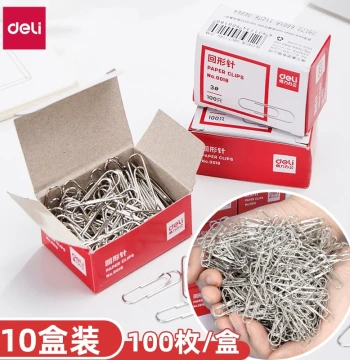 Deli Metal Paper Clips Office Supplies Thickened Colorful Creative Cute Fixed Large Paper Clips
