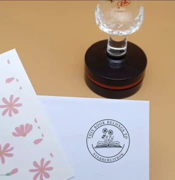 Custom Book Stamp Personalized Custom Name Stamp Self Inking