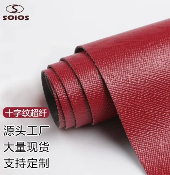 Microfiber Leather 0.8mm: Artificial Leather for Bags, Sofas, Cross-Hatch & Toothpick Patterns, Shoe Materials, Fabric