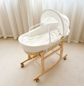 Baby Cradle, Portable Carry Cot, Mini Sleep Basket, Bed-in-Bed for Newborns, Handwoven Baby Lounger