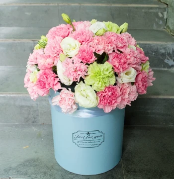 Wuhan Fresh Flower Express Delivery: Carnation Bouquet Gift Box; Same-Day Birthday Delivery in Suzhou, Xi'an, Tianjin, Harbin Florists