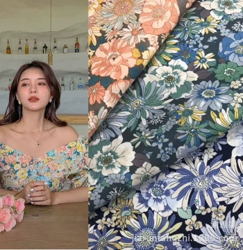 2020 New Arrival Small Floral High-Count Dense Pure Cotton Fabric for Spring/Summer Dresses and DIY Clothing