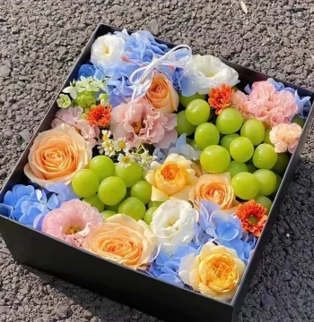 New Mid-Autumn Festival Flower Basket - Fuzhou Local Florist Same-Day Delivery, Xiamen Doorstep Flower Service, Teacher's Day Gift Box