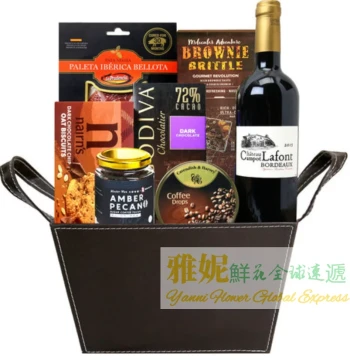Hong Kong Mid-Autumn Festival Gift Basket Express Delivery, Christmas, New Year's Day, French Red Wine for Business and Corporate Gifting
