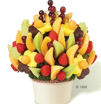 Fruit Garden Birthday Gift Fruit Basket, Fruit Bouquet, Wedding Flower Basket, Chocolate & Strawberry Valentine's Day Gift