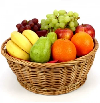 Fruit Basket with International Delivery to the UK - Fresh Flower Gift Baskets Delivered to London by March Flower City