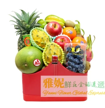 Hong Kong Premium Fruit Gift Basket Blue Express Same-Day Delivery Business Gifting New Year Christmas Macau Delivery