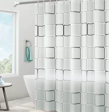 Meijuke Bathroom Dry-Wet Separation Partition, Shower Door Curtain, Waterproof and Mold-Resistant Bath Curtain for Toilets and Showers