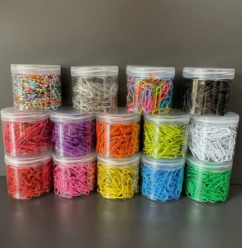 Colorful 28MM Paper Clips, 200-Pack Metal Office Clips in Candy Colors for File Organization