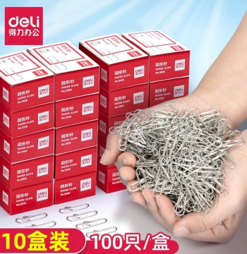 Deli Paper Clips & Bookmarks: Colorful Large & Small Metal Fasteners for Documents, Exams, and Office Use
