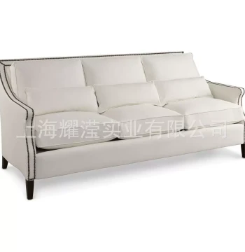 American Style Fabric Upholstered Sofa Set - Custom Living Room Furniture for Two or Three People, Model 832, Hotel Negotiation Sofa