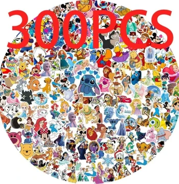50/100/200/300Pcs  Mix Cartoon Cute Stitch Micky Princess er
