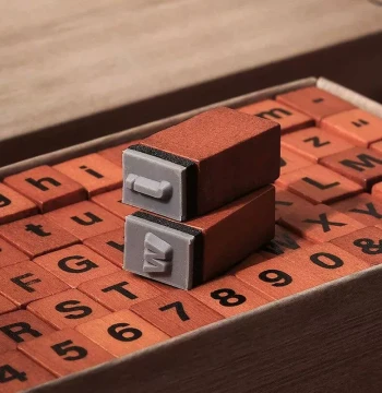 70 Pcs Alphabet Stamps Vintage Wooden Rubber Letter Number S