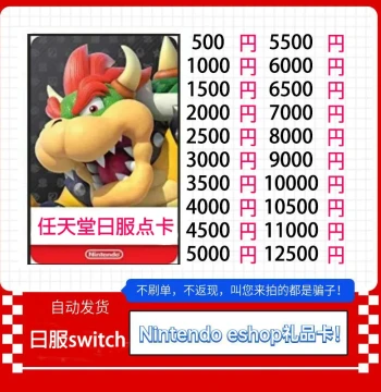 Nintendo eShop Japan Recharge Card for Switch - 500 JPY / 1000 Points