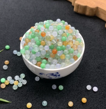Yuyu Jadeite Natural Myanmar Type-A Tri-Color Loose Beads for DIY Bracelets & Necklaces - Live Stream Link Only