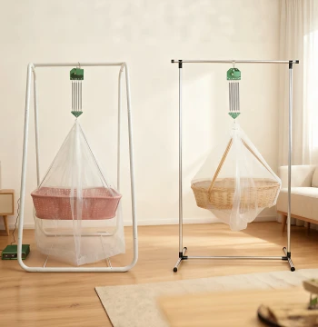 Chaoshan Electric Baby Cradle Bed with Up-and-Down Rocking Motion for Newborns and Infants