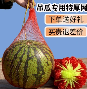 Wholesale Watermelon Mesh Bags - Plastic Woven Nylon Net Sacks with Drawstring for Fruit