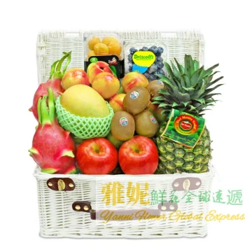 Hong Kong Fruit Blue Express Hong Kong Fruit Basket Delivery Same-Day Macau Order Birthday Wishes