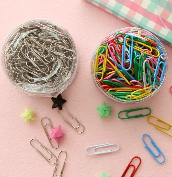 Deli Paper Clips, Office Supplies, Creative Cute Colored Paper Clips, Large Bookmarks for Financial Documents