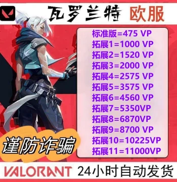 PC Genuine Valorant Europe Server VP Coins 10 20 50 100 Euro CDK Activation Code