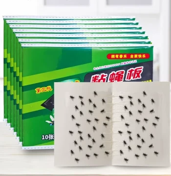 Household Strong Fly Sticky Traps - 10 Sheets Flypaper