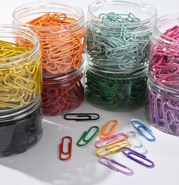 Colorful 28MM Paper Clips Metal Paper Clips Bucket Pack Candy Color Paper Clips Office File Folders Office Supplies