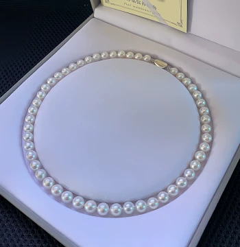 Natural Freshwater Pearl Necklace for Women, Clavicle Full-Pearl Neckwear, Perfect Round Strong Luster, Gift for Mom, Zhuji Specialty Edison Pearls