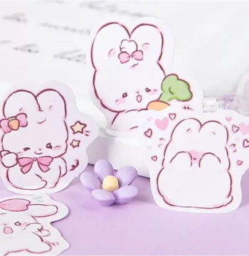 45 pcs/box Cute rabbit daily Kawaii Decoration ers Planner S
