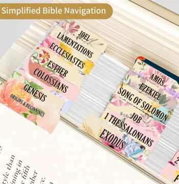 75pcs Large Font Sacred Text Index Tabs Inspirational Book T