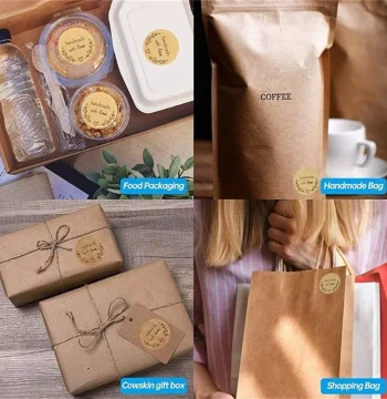 500pcs Handmade with Love ers Vintage Kraft Paper ers Statio