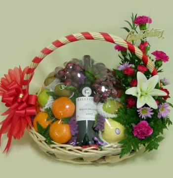 Thailand Flower Basket Fruit Basket Visit Gift Business Flower Delivery [6 Styles] Bangkok Flower Shop Real Photos Chiang Mai Fruit Basket