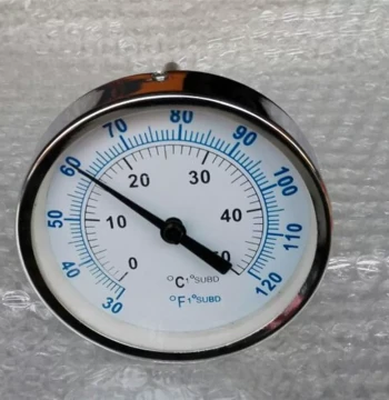 Export-Type Bimetallic Thermometer WSS-401, 0~50°C / 30~120°F, Dual Scale, 100mm