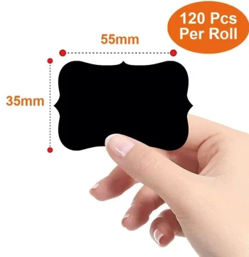 120Pcs/Roll 3 Styles Removable Blackboard ers Waterproof Cha