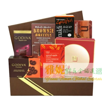 Hong Kong Mid-Autumn Festival Gourmet Gift Basket Express Delivery - Chocolate Cookies Order, Same-Day Courier to Kowloon, New Territories, and Macau