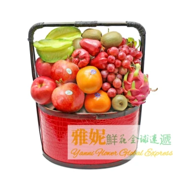 Hong Kong 8 Types Fresh Fruit Basket Delivery - Business Cooperation, Gifting, Same-Day Delivery to Macau, Grand Opening, Birthday, New Year, Christmas