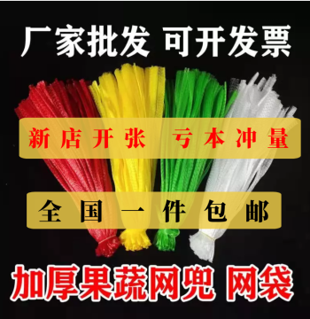 Wholesale Thickened Plastic Mesh Bags - Supermarket Fruit Nets for Passion Fruit, Chestnuts, Walnuts; Fine Mesh Woven Bags